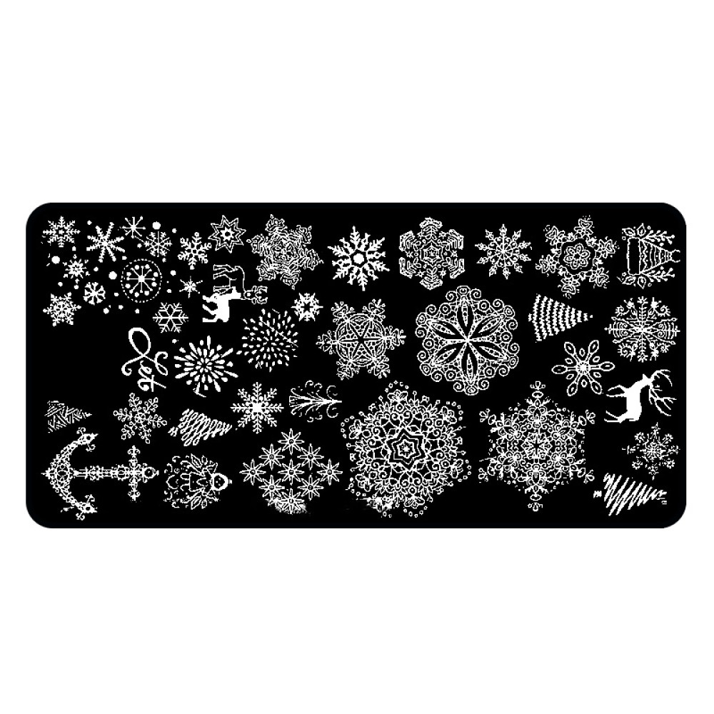 Пластина для стемпінга mART-027 Різдвяні сніжинки