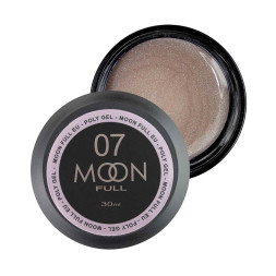 Полігель Moon Full Poly Gel 07. молочна бронза із шимером. 30 мл