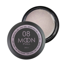 Полігель Moon Full Poly Gel 08. нюдовий із шимером. 30 мл