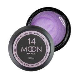 Полігель Moon Full Poly Gel 14. рожевий діамант з шимером. 30 мл