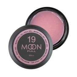 Полігель Moon Full Poly Gel 19. насичено-рожевий із шимером. 30 мл