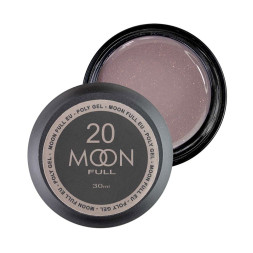 Полігель Moon Full Poly Gel 20. природний бежевий із шимером. 30 мл