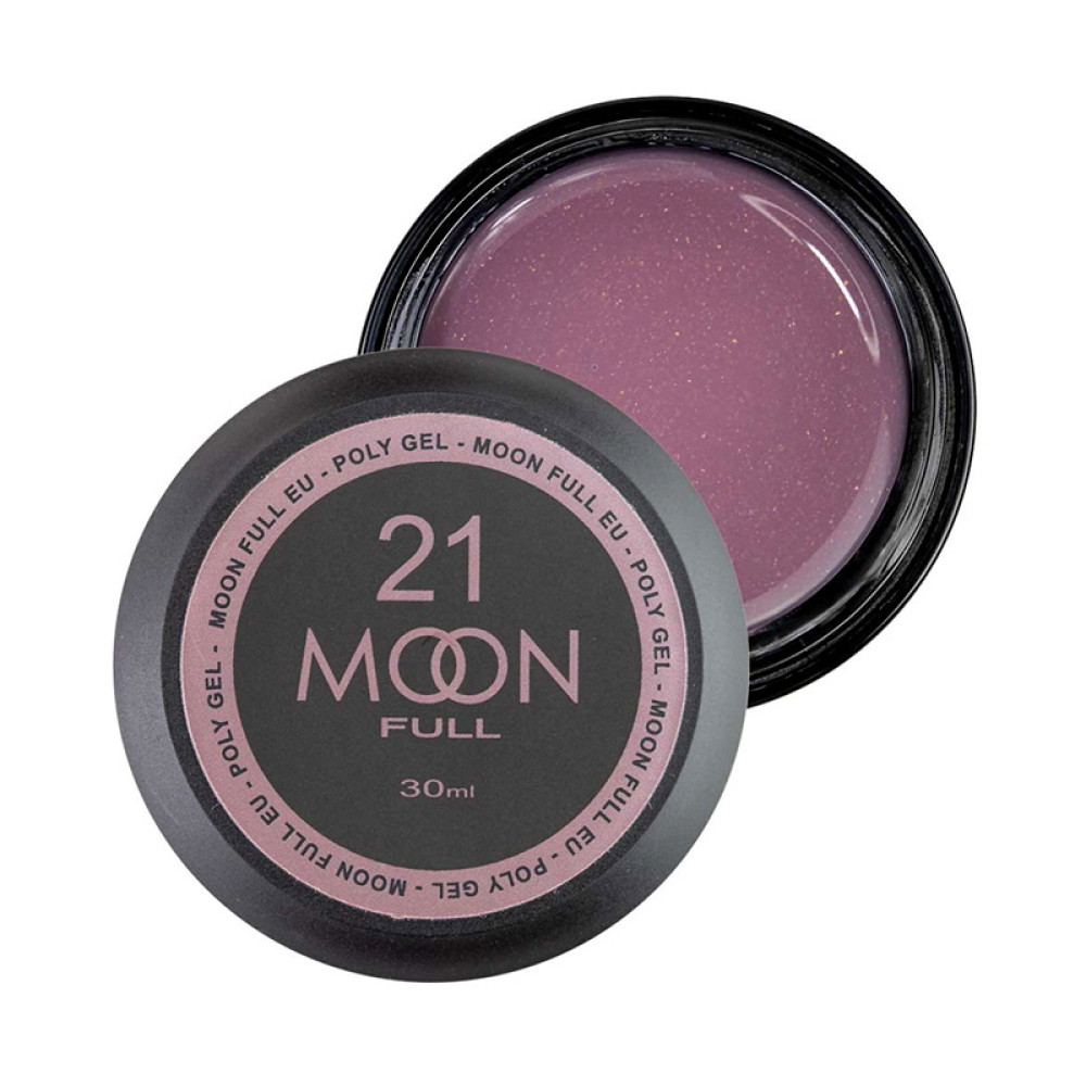 Полігель Moon Full Poly Gel 21. рожева Барбі із шимером. 30 мл