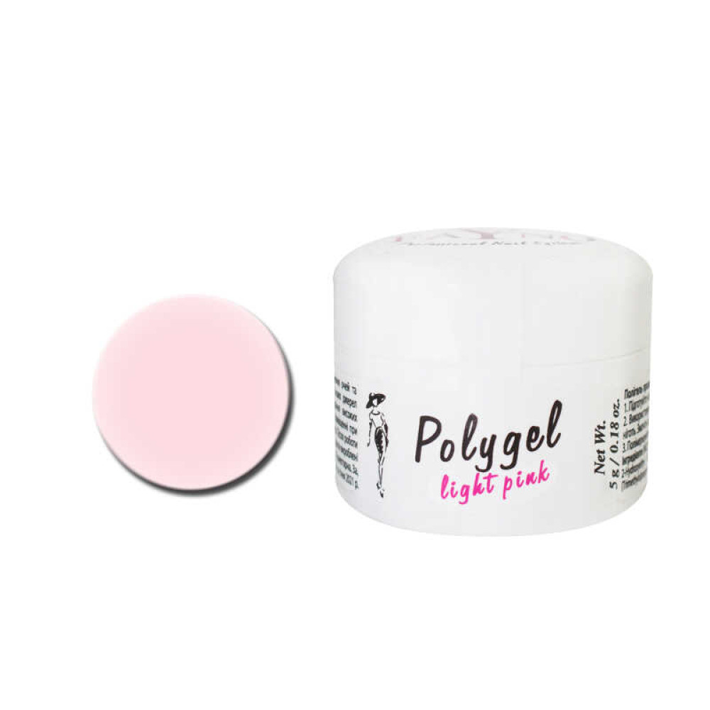 Полигель Fayno Professional Polygel Light Pink, прозрачно-розовый, 5 г