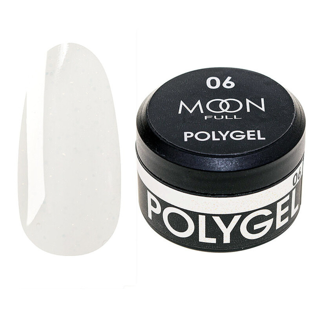 Полигель Moon Full Poly Gel 06. молочный с шиммером. 15 мл