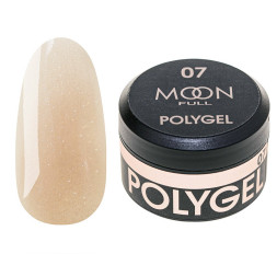 Полігель Moon Full Poly Gel 07. молочна бронза із шимером. 15 мл