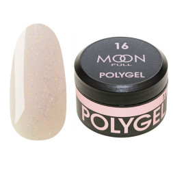 Полігель Moon Full Poly Gel 16. білий шоколад з шимером.15 мл