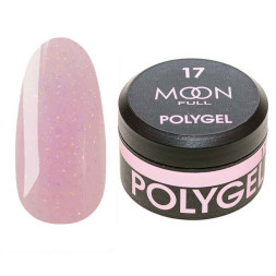 Полігель Moon Full Poly Gel 17. фіолетово-білий з шимером. 15 мл