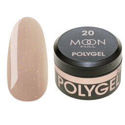 Полігель Moon Full Poly Gel 20. природний бежевий із шимером. 15 мл
