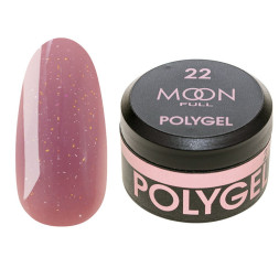 Полігель Moon Full Poly Gel 22. рожевий дим із шимером. 15 мл