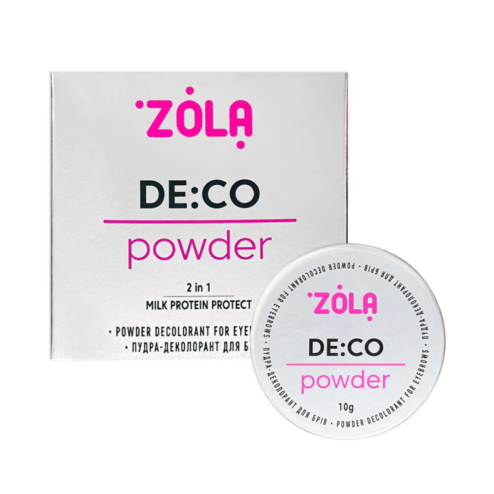 Пудра-деколорант для бровей ZOLA DE:CO Powder осветляющая. 10 г