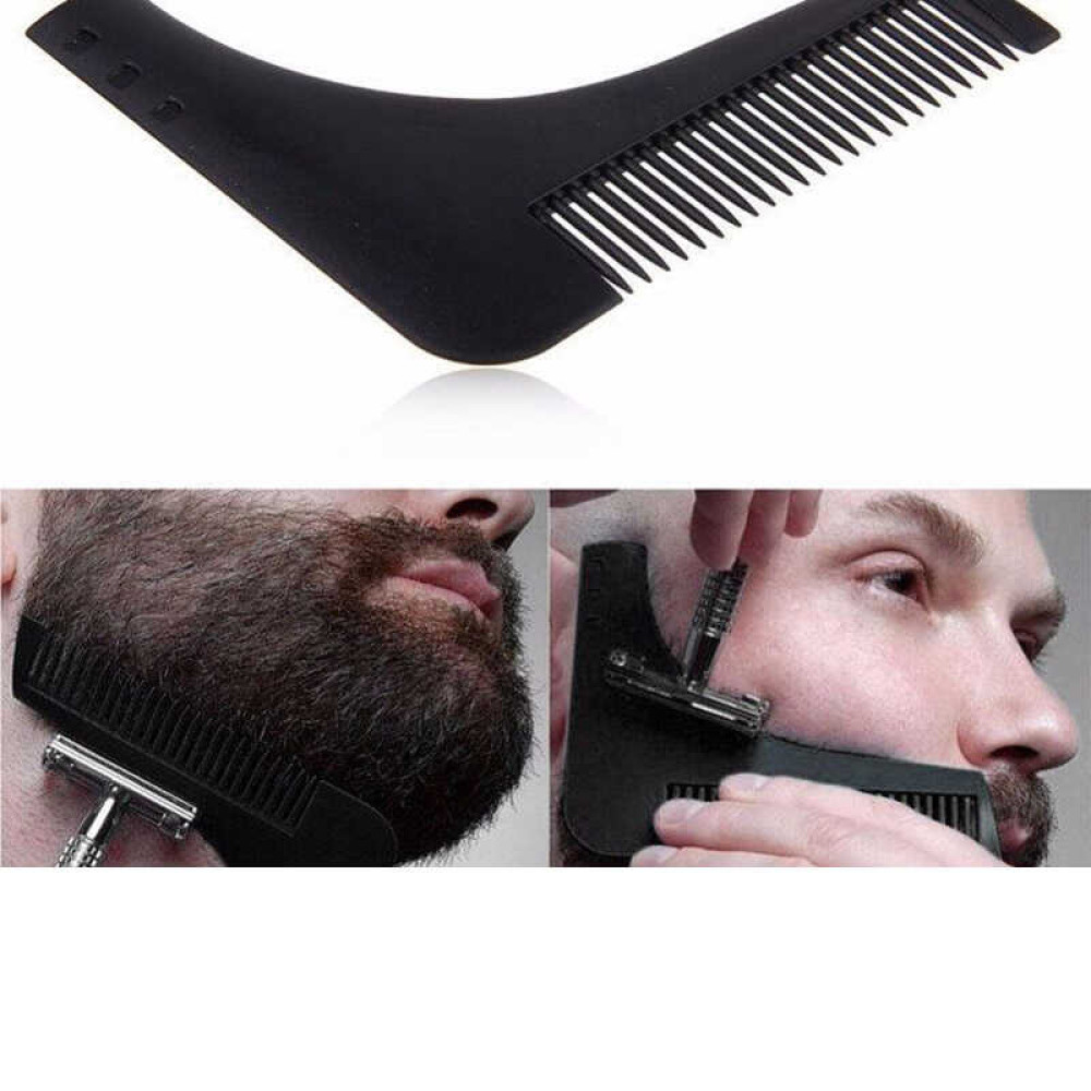 Гребінець для стрижки бороди. колір чорний