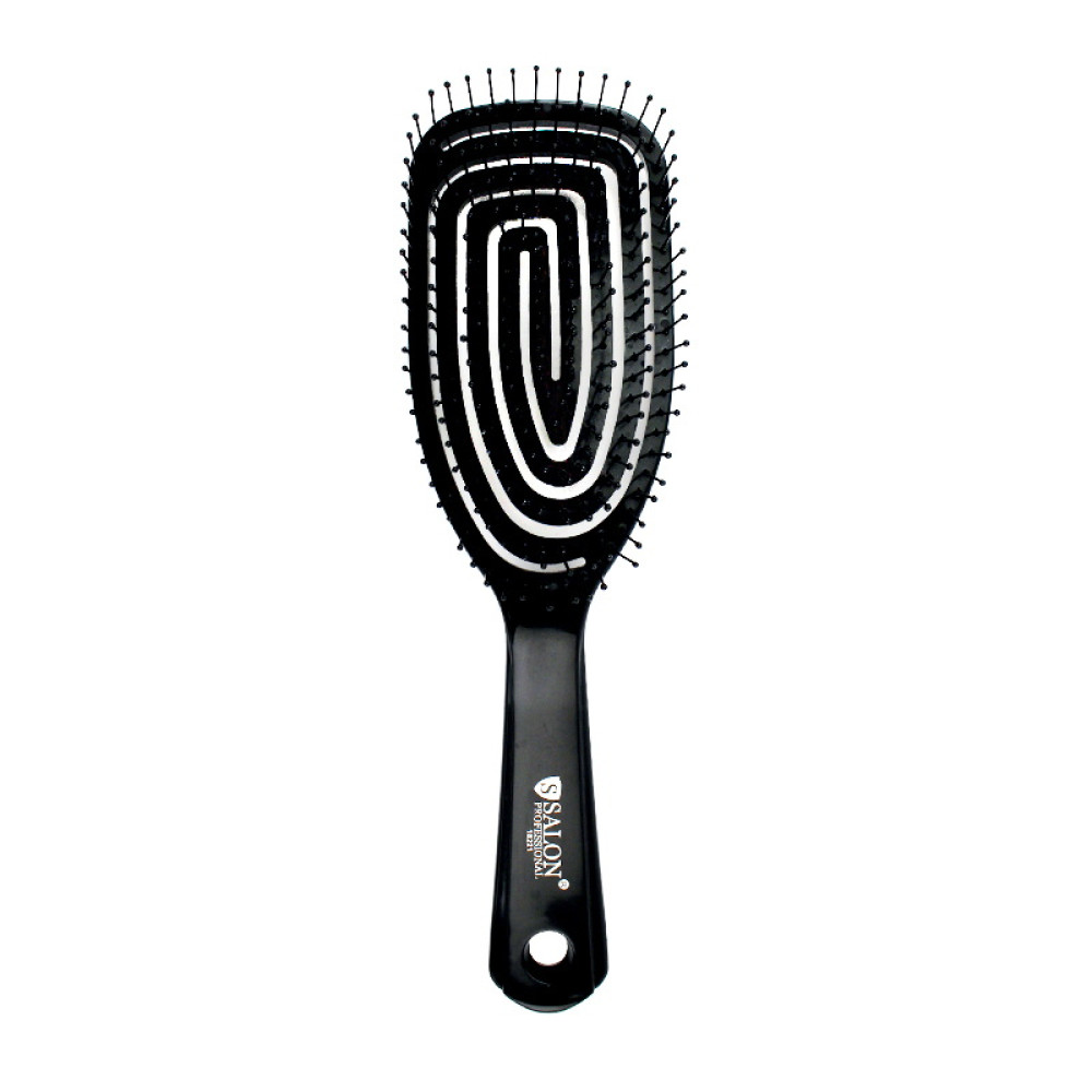 Расческа для волос Salon Professional 18221. 23х6.5 см. глянцевая. цвет чёрный