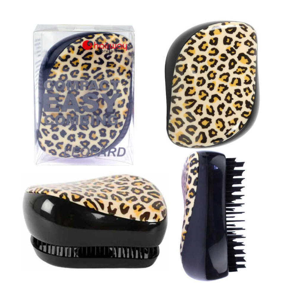 Расческа Hairway Compact Easy Combing Leopard, цвет леопард