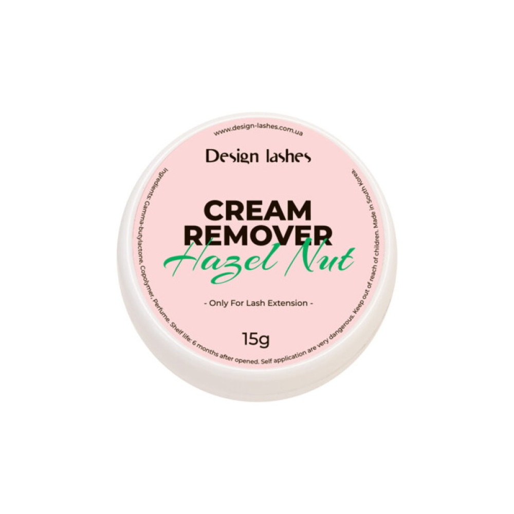 Ремувер для вій кремовий Design Lashes Cream Remover Hazel Nut. лісовий горіх. 15 г
