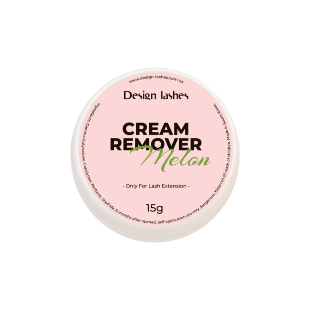 Ремувер для ресниц кремовый Design Lashes Cream Remover Melon, дыня, 15 г