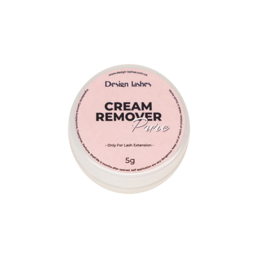 Ремувер для вій кремовий Design Lashes Cream Remover Pure. без запаху. 5 г