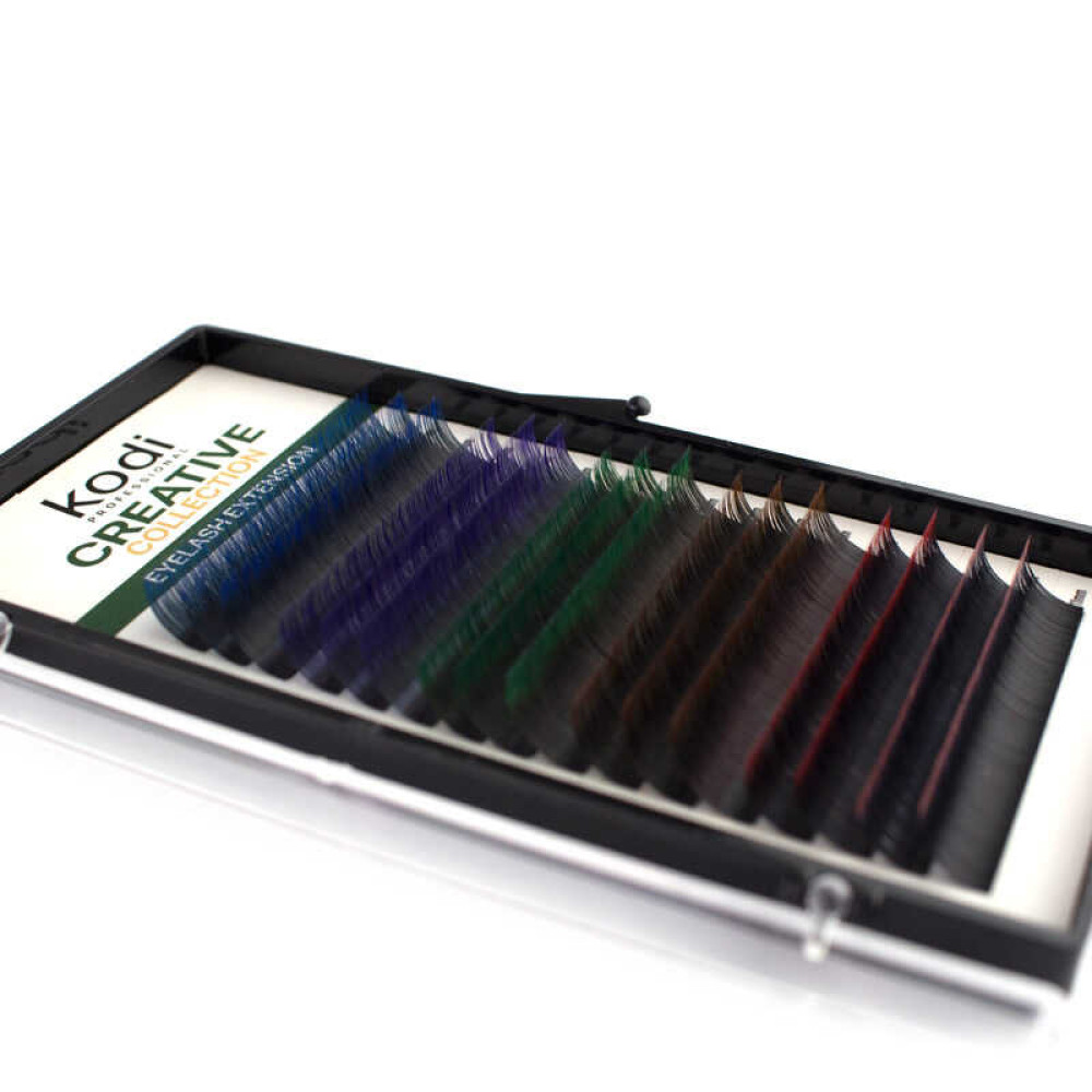 Вії Kodi professional Creative Collection B 0.07 (16 рядів: 10-12 мм). з кольоровим омбре