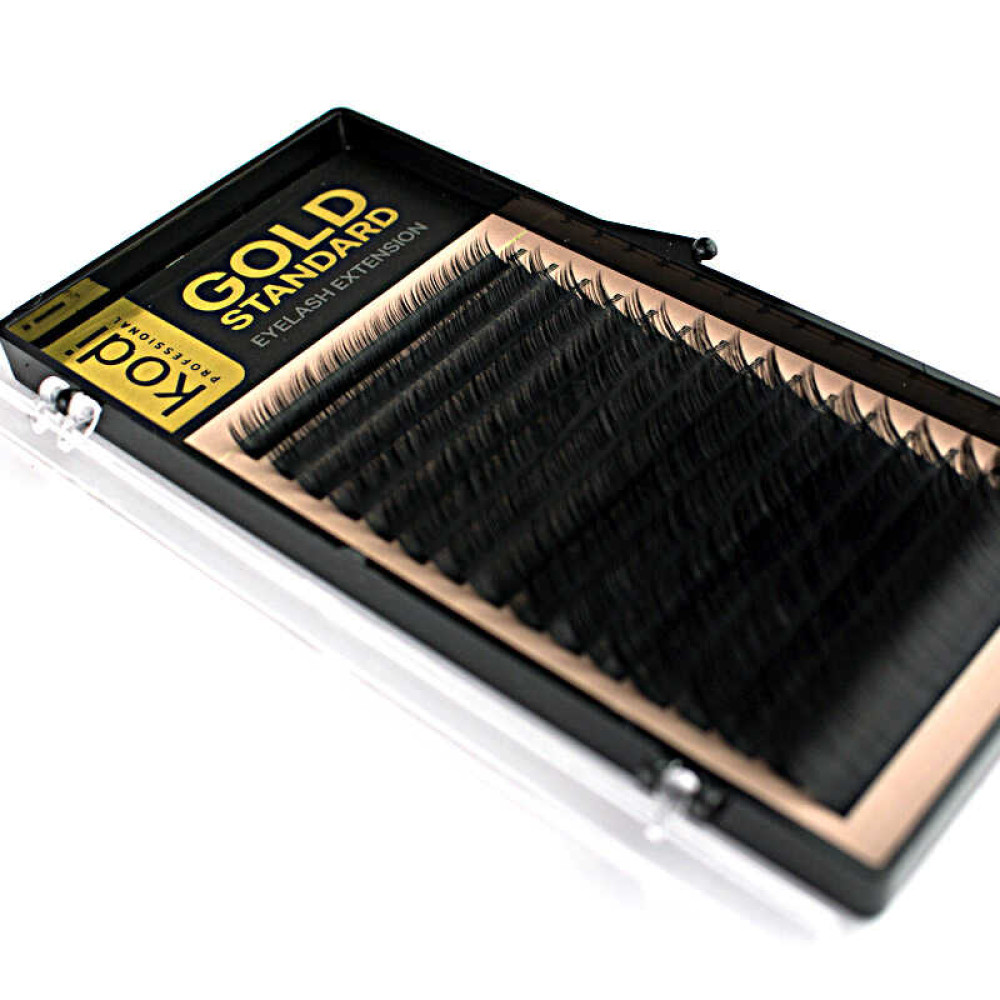 Ресницы Kodi professional Gold Standart B 0.03 (16 рядов: 6.8.9.10.11.12.13 мм). черные