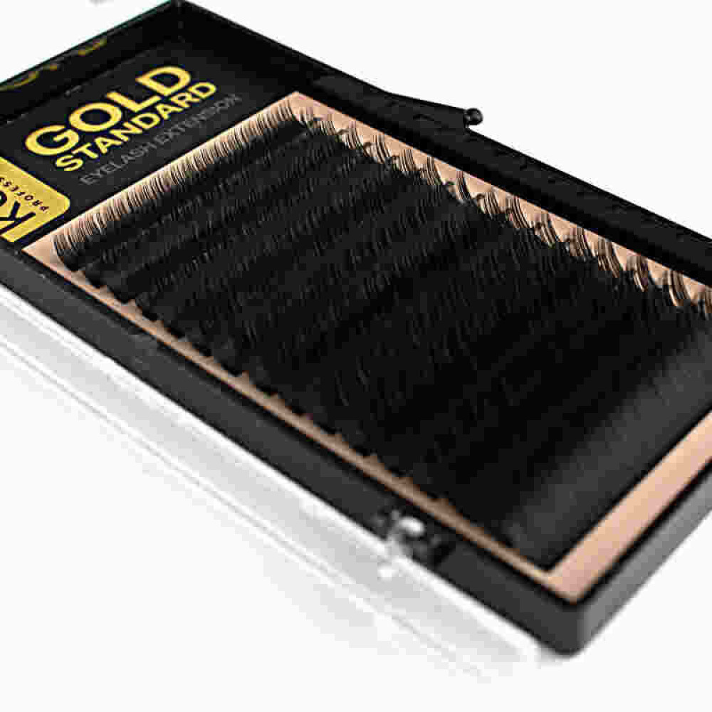 Вії Kodi professional Gold Standart B 0.05 (16 рядів: 6,8,9,10,11,12,13 мм), чорні