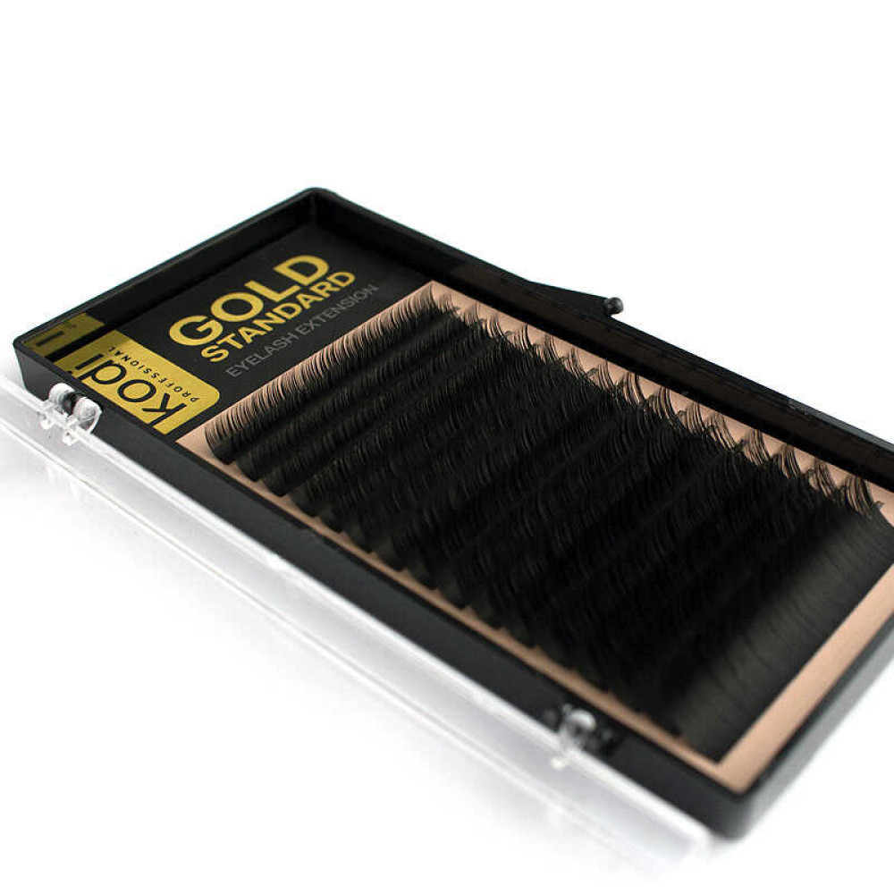 Ресницы Kodi professional Gold Standart С 0.05 (16 рядов: 7,8,9,10,11,12,13,14 мм), черные