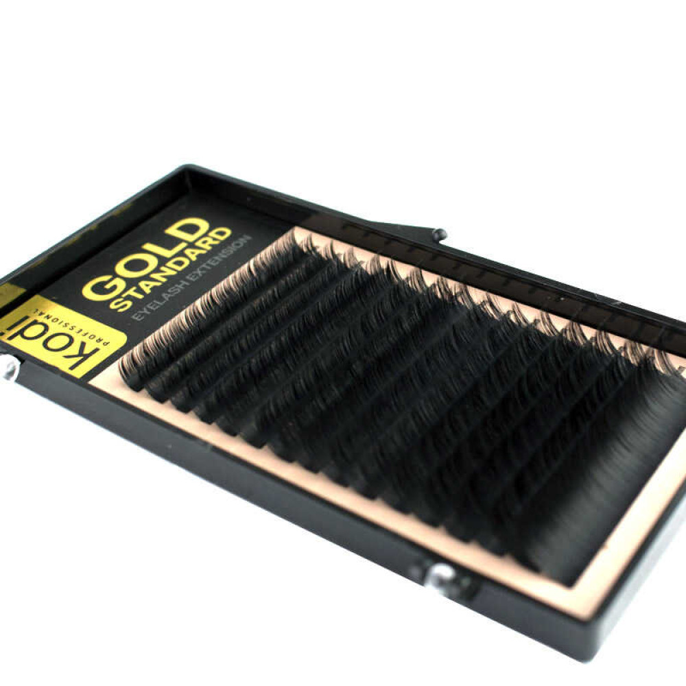 Ресницы Kodi professional Gold Standart С 0.03 (16 рядов: 7,8,9,10,11,12,13,14 мм), черные