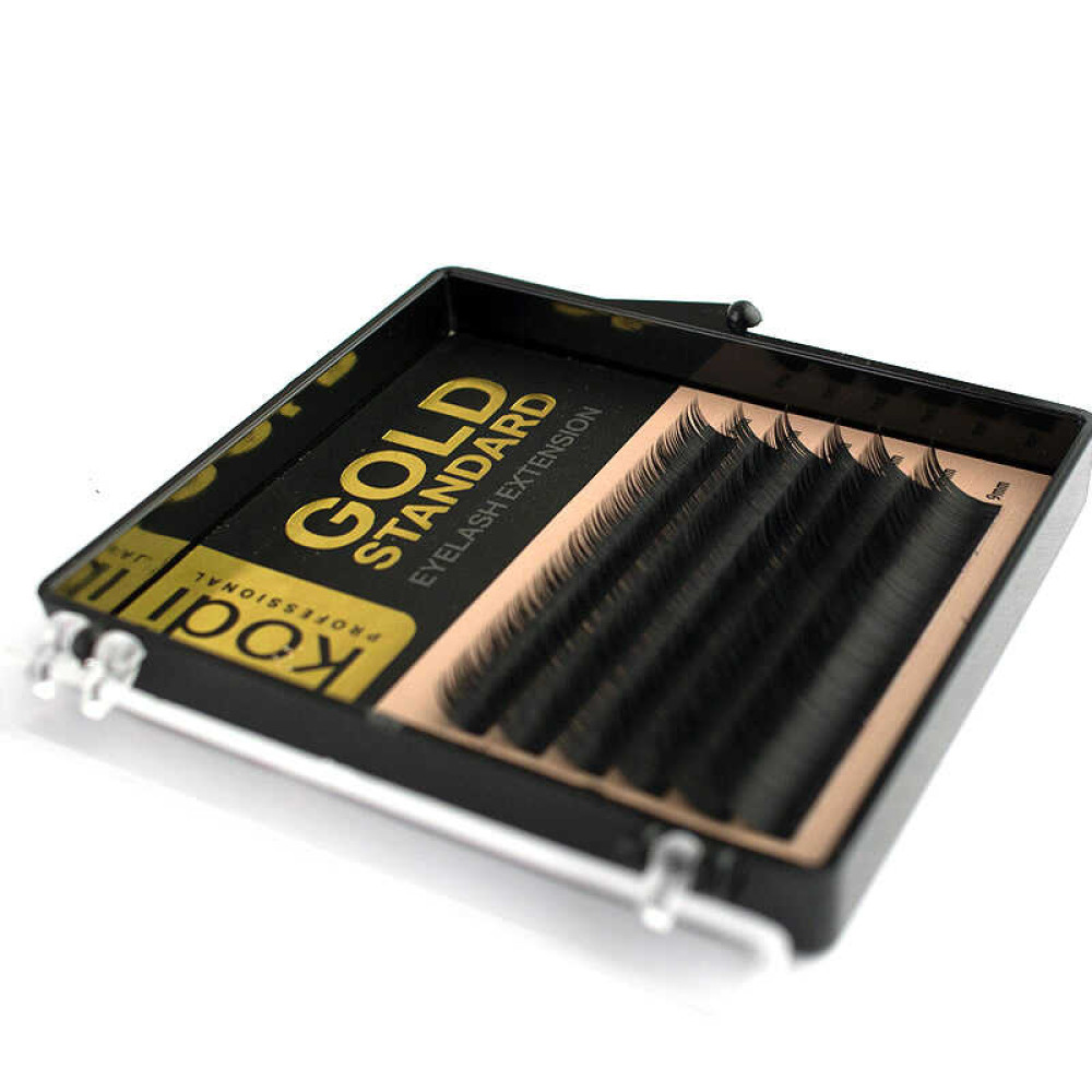 Ресницы Kodi professional Gold Standart B 0.03 (6 рядов: 6.7.8.9 мм). черные