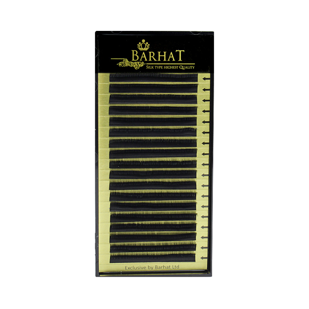 Ресницы Barhat C 0.10 (18 рядов: 9 мм), черные