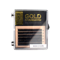 Ресницы Kodi professional Gold Standart С 0.05 (6 рядов: 7,8,9 мм), черные