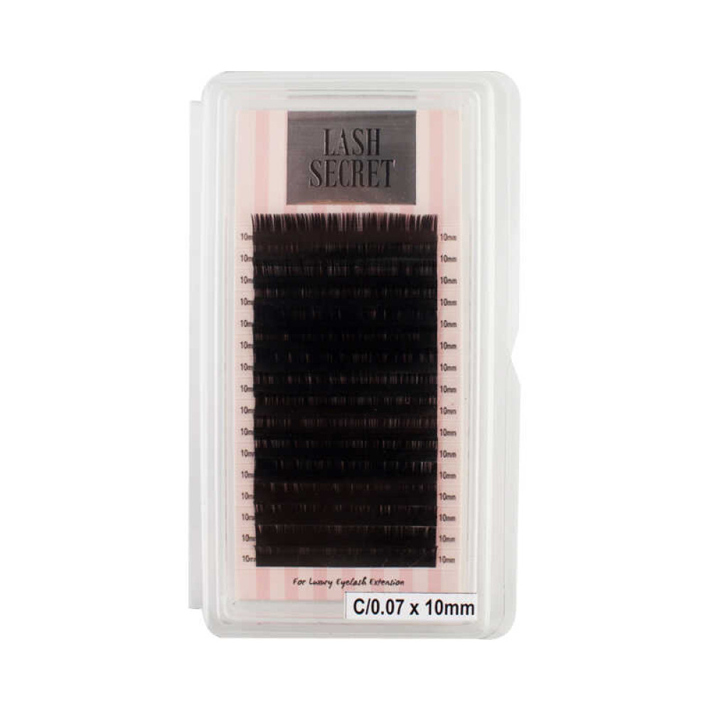 Ресницы Lash Secret С 0,07 (16 рядов: 10 мм), черные