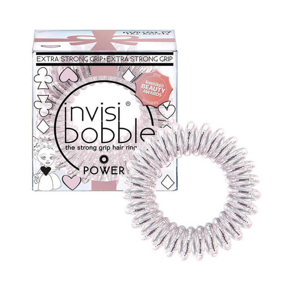 Резинка-браслет для волос Invisibobble POWER Princess of the Hearts. цвет розовый. 40х25 мм. 3 шт.