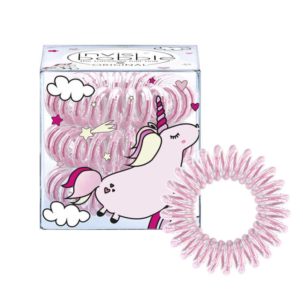 Резинка-браслет для волос Invisibobble ORIGINAL Elly, цвет розовый, 30х16 мм, 3шт.