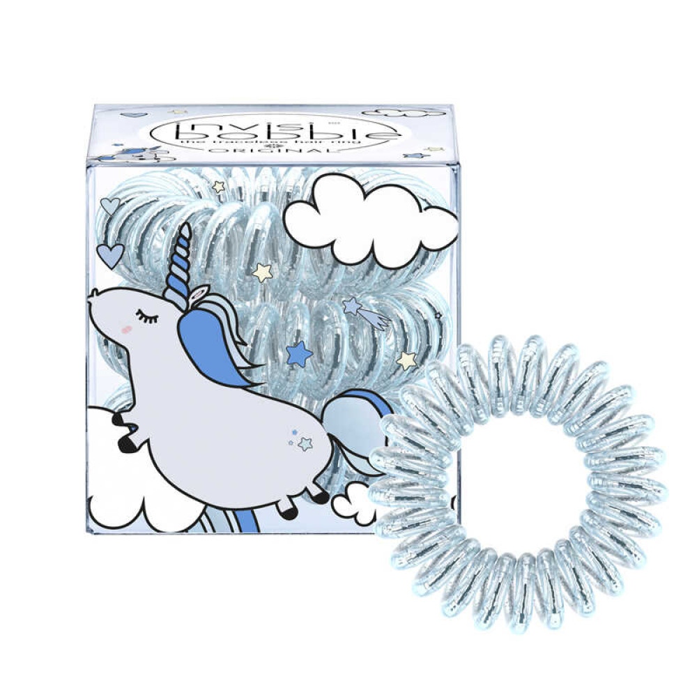 Резинка-браслет для волос Invisibobble ORIGINAL Henry, цвет нежно-голубой, 30х16 мм, 3шт.