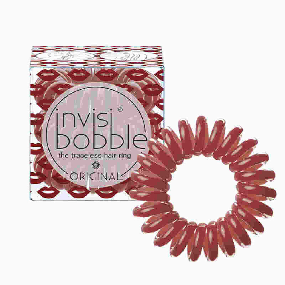 Резинка-браслет для волос Invisibobble ORIGINAL Marilyn Monred, цвет красный, 30х16 мм, 3шт.