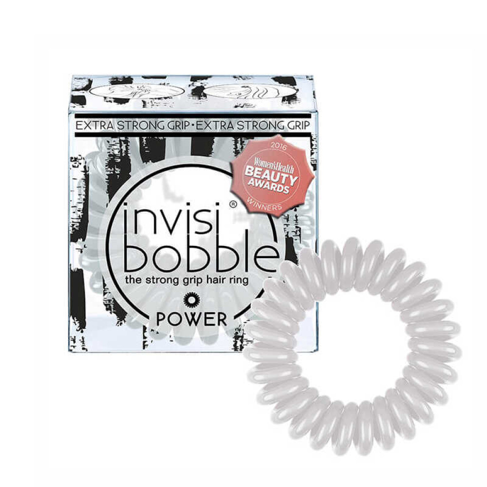 Резинка-браслет для волос Invisibobble POWER Smokey Eye. цвет серый. 40х25 мм. 3 шт.