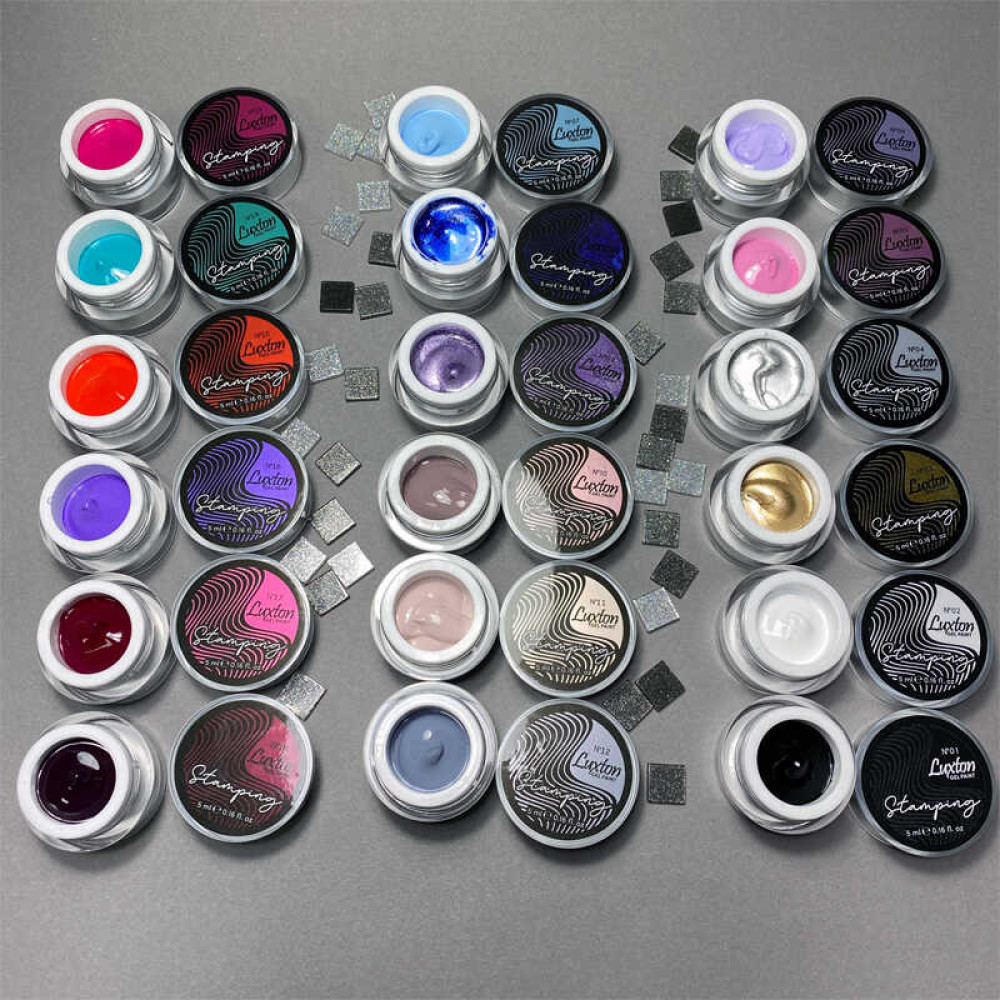 Гель-фарба для стемпінга LUXTON Stamping Gel Paint 09, колір фіолетовий металік, 5 мл