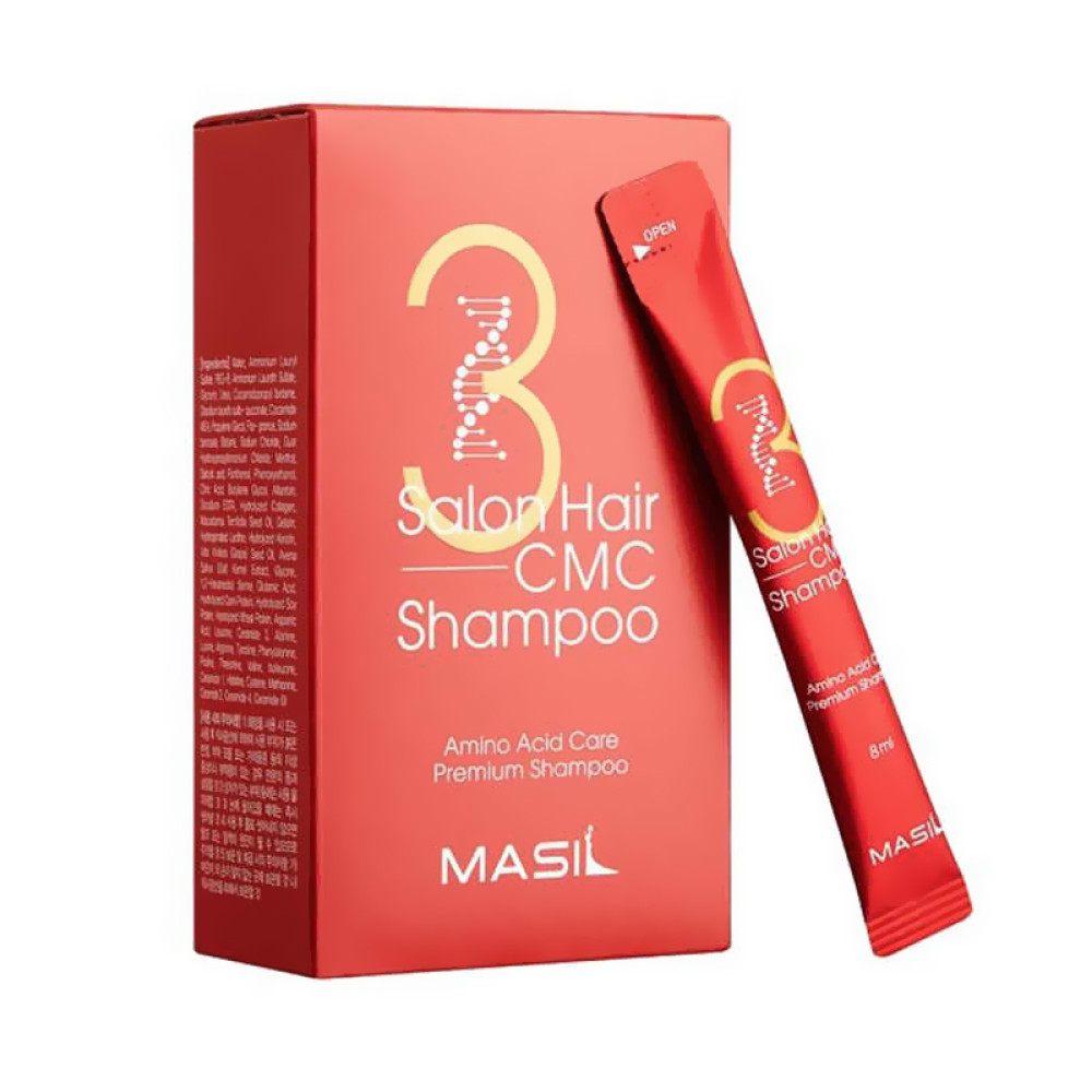 Шампунь для волосся Masil 3 Salon Hair CMC Shampoo відновлюючий з амінокислотами. 8 мл