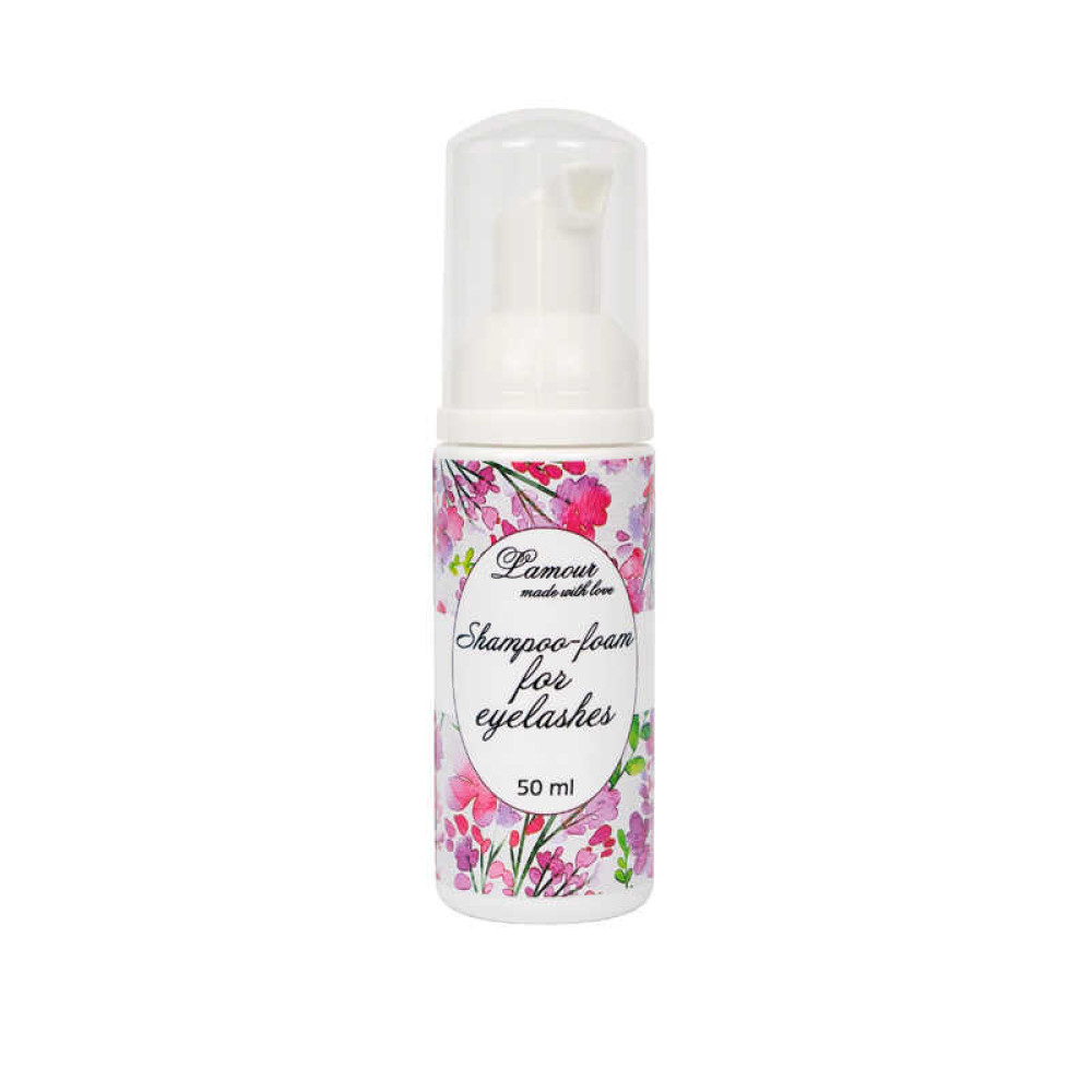 Шампунь-пенка для век Lamour Shampoo foam for eyelashes, очищающая, 50 мл