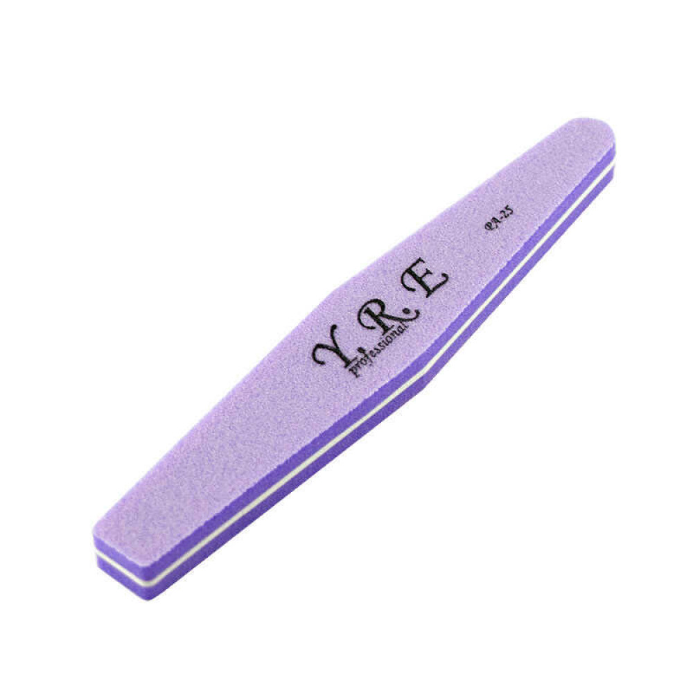 Шлифовщик для ногтей YRE PA 25, 100/100, ромб, цвет фиолетовый