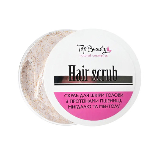 Скраб для кожи головы Top Beauty Hair Scrub с протеинами пшеницы, миндаля и ментола, 250 мл