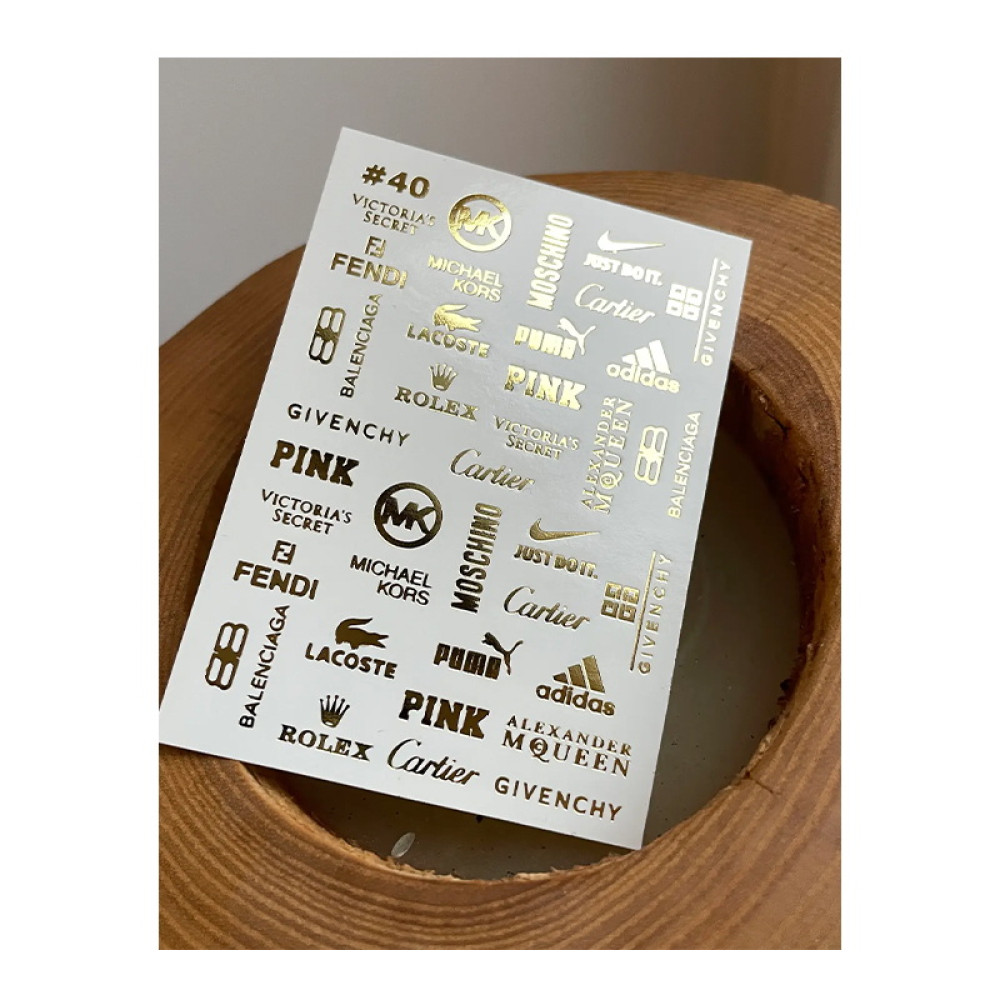 Слайдер-дизайн New Max 40А Стильные бренды. цвет золото
