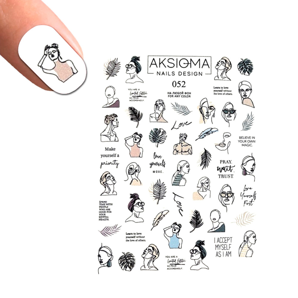 Слайдер-дизайн 2D Aksioma 052 Дівчата, написи