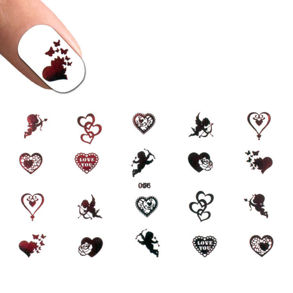 Слайдер-дизайн 056 Сердца, любовь, цвет красный