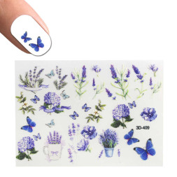 Слайдер-дизайн 3D 409 Квіти, метелики