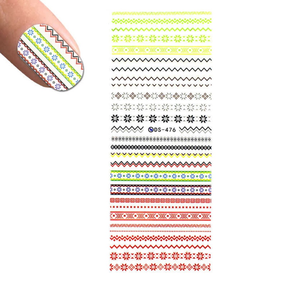 Слайдер-дизайн DS 476 Цветные узоры. зигзаги. цветы