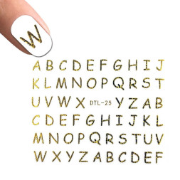 Наклейка для ногтей DTL-025 Буквы