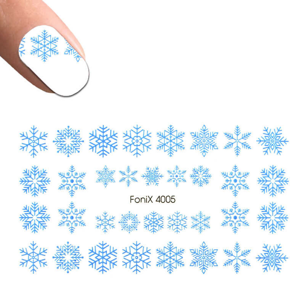 Слайдер-дизайн Fonix 4005 Сніжинки. колір синій