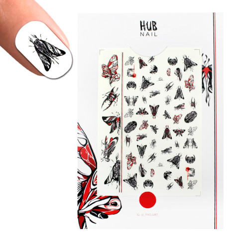 Слайдер-дизайн HUB Nail Insect Life Насекомые