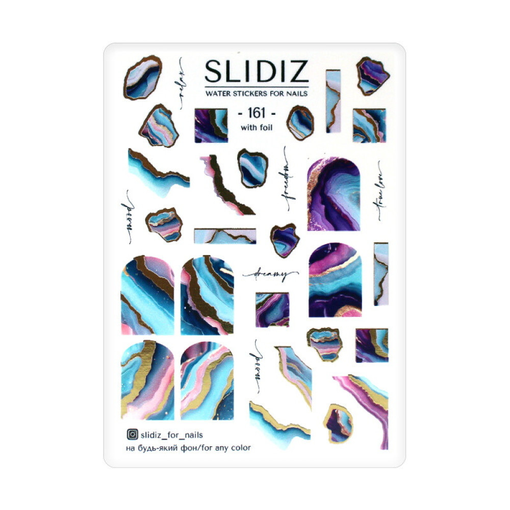 Слайдер-дизайн Slidiz 161 Кольорове каміння з золотом