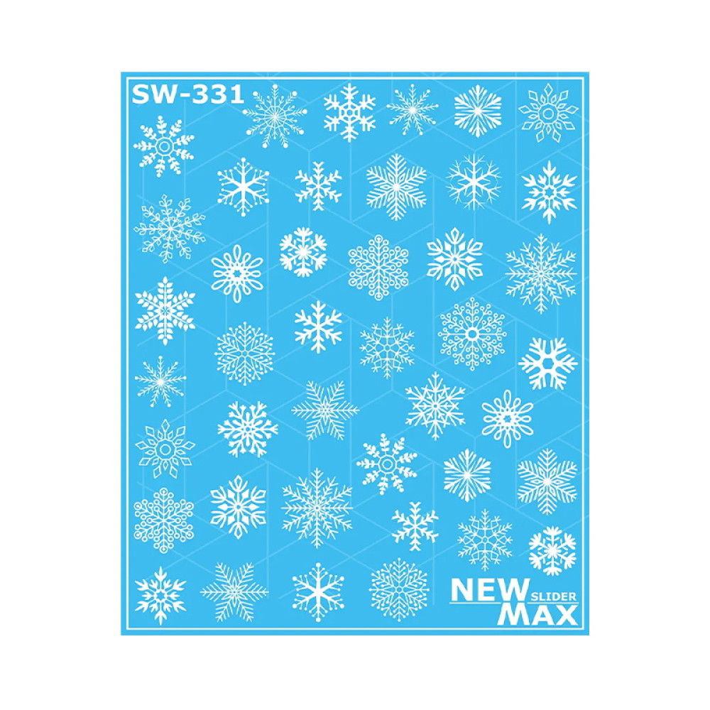 Слайдер-дизайн New Max SW-331 Сніжинки. на блакитній основі
